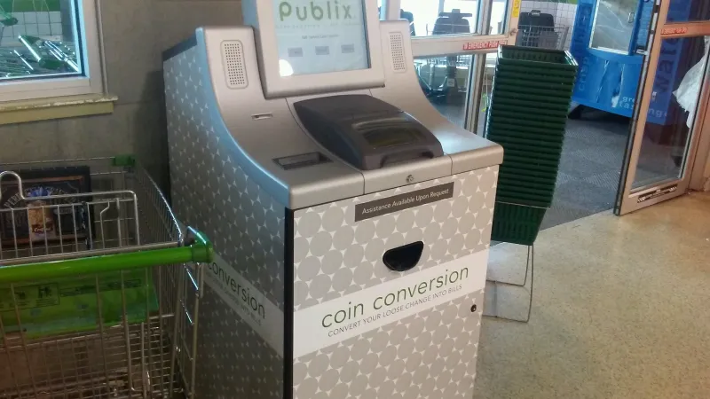 Retailer Stores Offer Coin Counting Machines